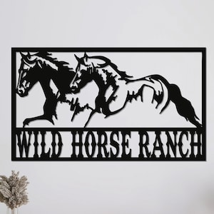 Metal Horse Decor, Personalized Wall Art, Metal Wall Art, Home Office Decoration, Unique Gift,Wall Hangings, Metal Art Work, Horse Farm Art