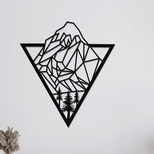 Metal Mountain Decor, Mountain Wall Art, Metal Wall Art, Home Office Decoration, Unique Gift Idea, Wall Hangings, Metal Art Work, Nature Art