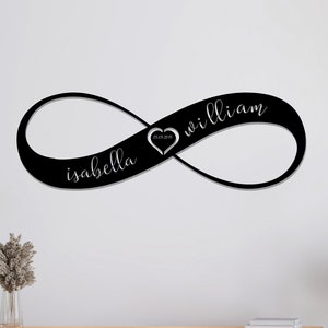 Metal Infinity for Couple Decor, Personalized Wall Art, Metal Wall Art, Home Office Decoration, Unique Gift,Wall Hangings, Metal Art Work