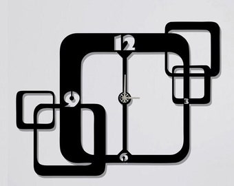 Squares Clocks for Wall, Wall Clock, Modern Metal Wall Clock, Large Wall Clock, Minimalist Clock, Living Room Decor, Home Decor,Unique Clock