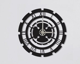 Roman Number Clocks for Wall, Wall Clock, Modern Metal Wall Clock, Large Wall Clock, Minimalist Clock, Living Room Decor, Home Decor