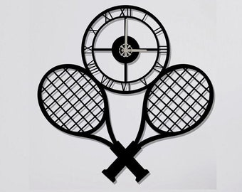 Tennis Clocks for Wall, Wall Clock, Modern Metal Wall Clock, Large Wall Clock, Minimalist Clock, Living Room Decor, Home Decor, Tennis Clock