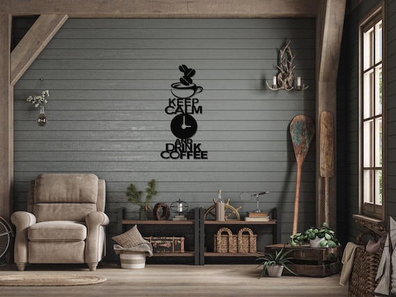 Beber relojes de café para pared, reloj de pared, reloj de pared