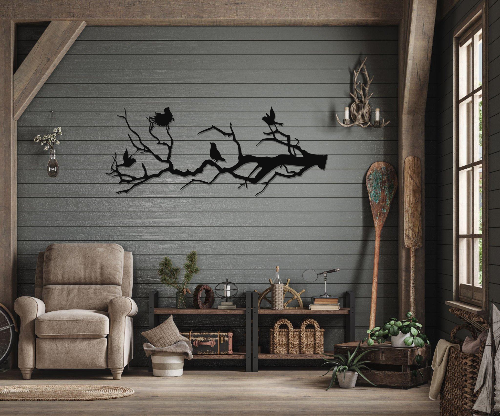 Metal Birds on Branch Decor, Tree of Life Wall Art, Metal Wall Art ...