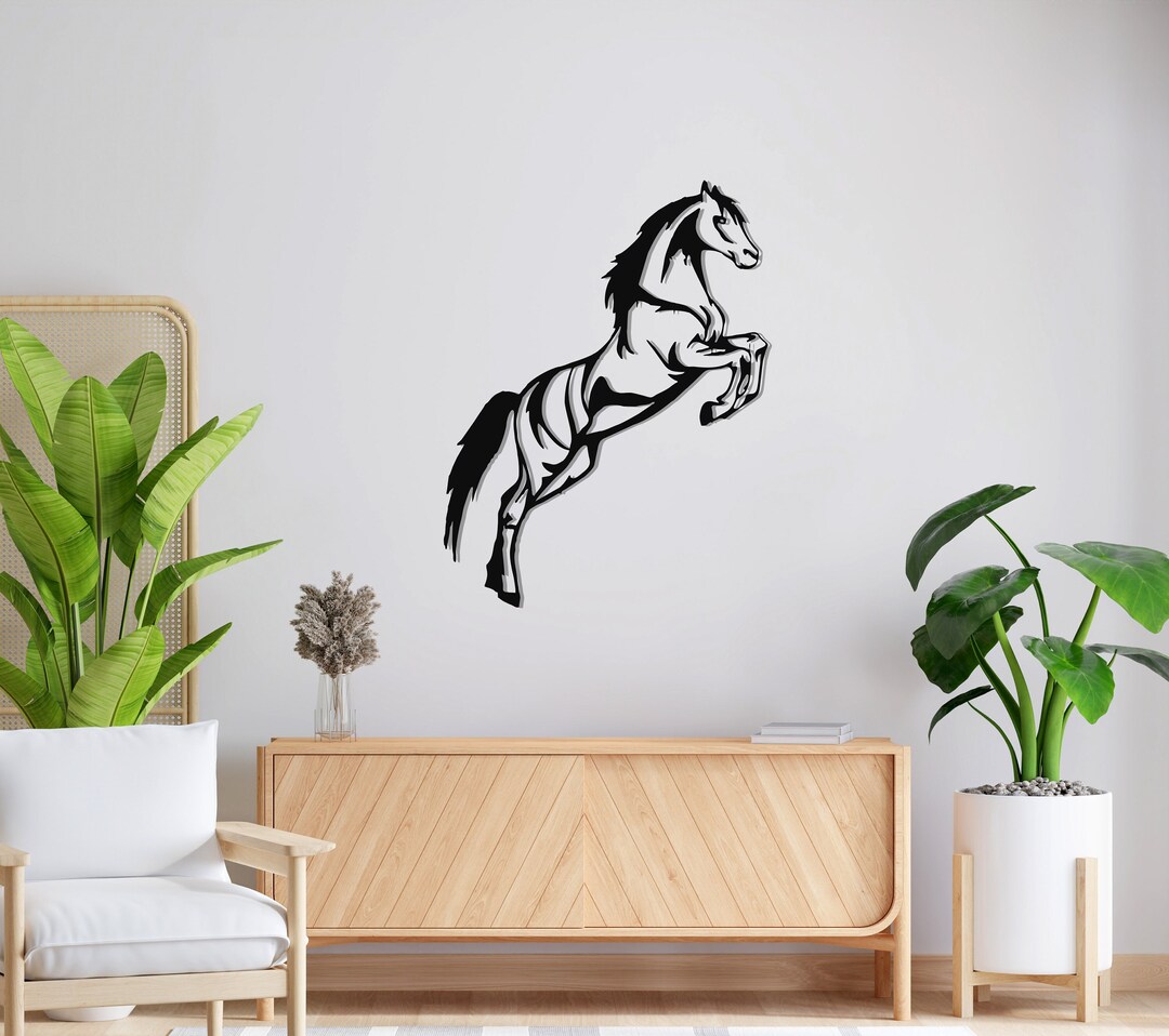 Metal Horse Wall Art, Metal Wall Art, Home Office Decoration, Wildlife