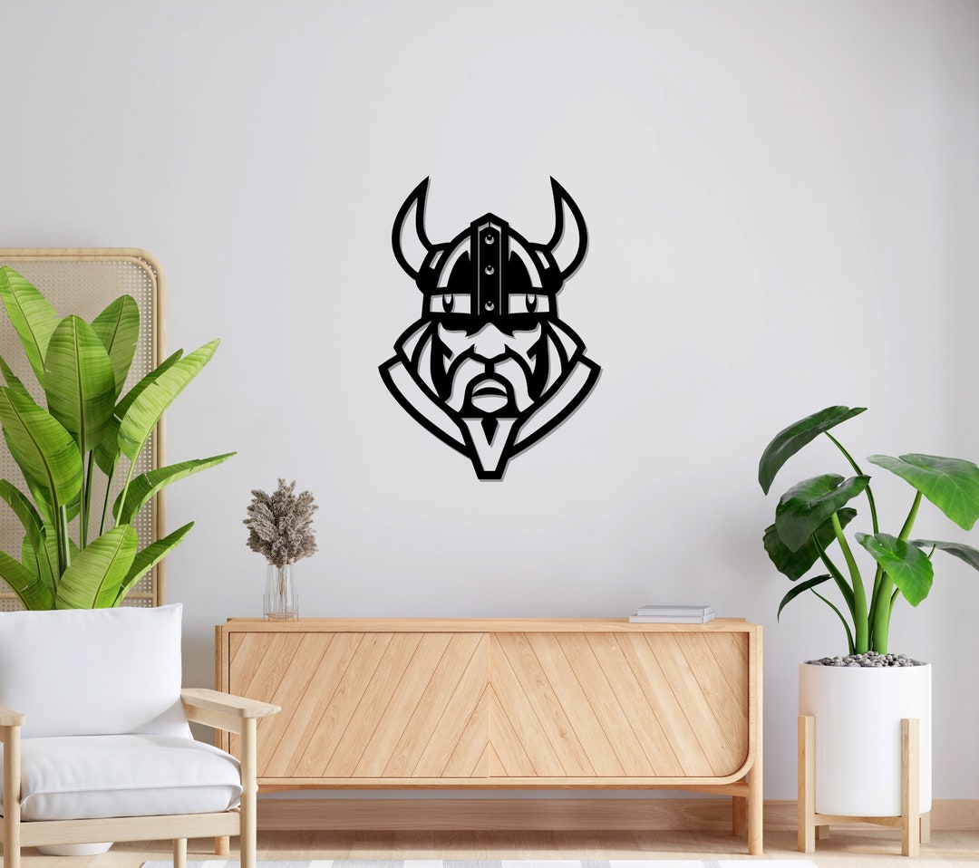 Metal Viking Warrior Wall Art, Metal Wall Art, Home Office Decoration