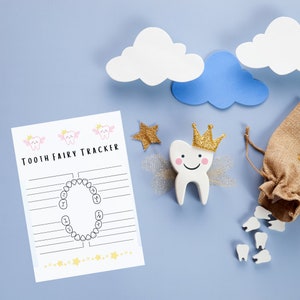 Fée des dents, Suivi, Tableau de perte de dents, Dent perdue, Souvenir dentaire, Cadeaux fée des dents, Liste de contrôle, Dents perdues, Oreiller de fée des dents, Modèle