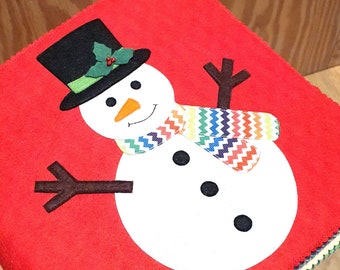 Felt Quiet Book - PUPAZZO DI NEVE, Attività educative per i più piccoli, Giocattoli Montessori fatti a mano, Libro occupato, Libro di attività in feltro