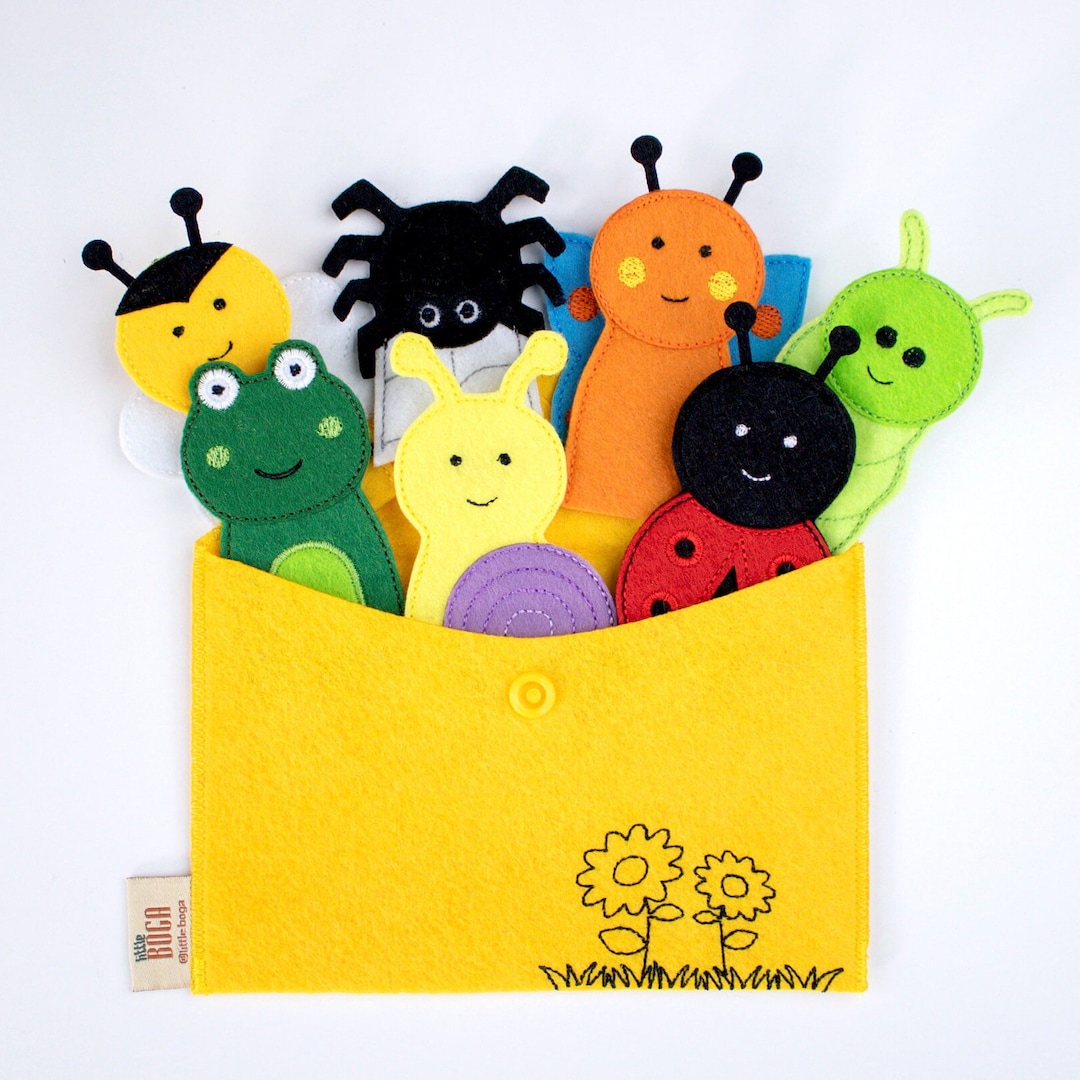 Garden Animals Felt Finger Puppet Set Educational Activities For