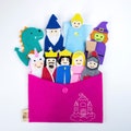 Felt Finger Puppets Set - Fairy Tale Princess, Educational Toys for Toddlers, Handmade Montessori Storybook