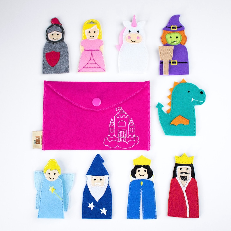 FAIRY TALE Felt Finger Puppet Set, Educational Activities for Toddlers ...
