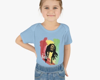 Rastafari Marley Art Flag Bob Dreadlock Reggae Baby Onesies,Unisex Solid Multicolor Baby Bodysuits 0-24 Months 