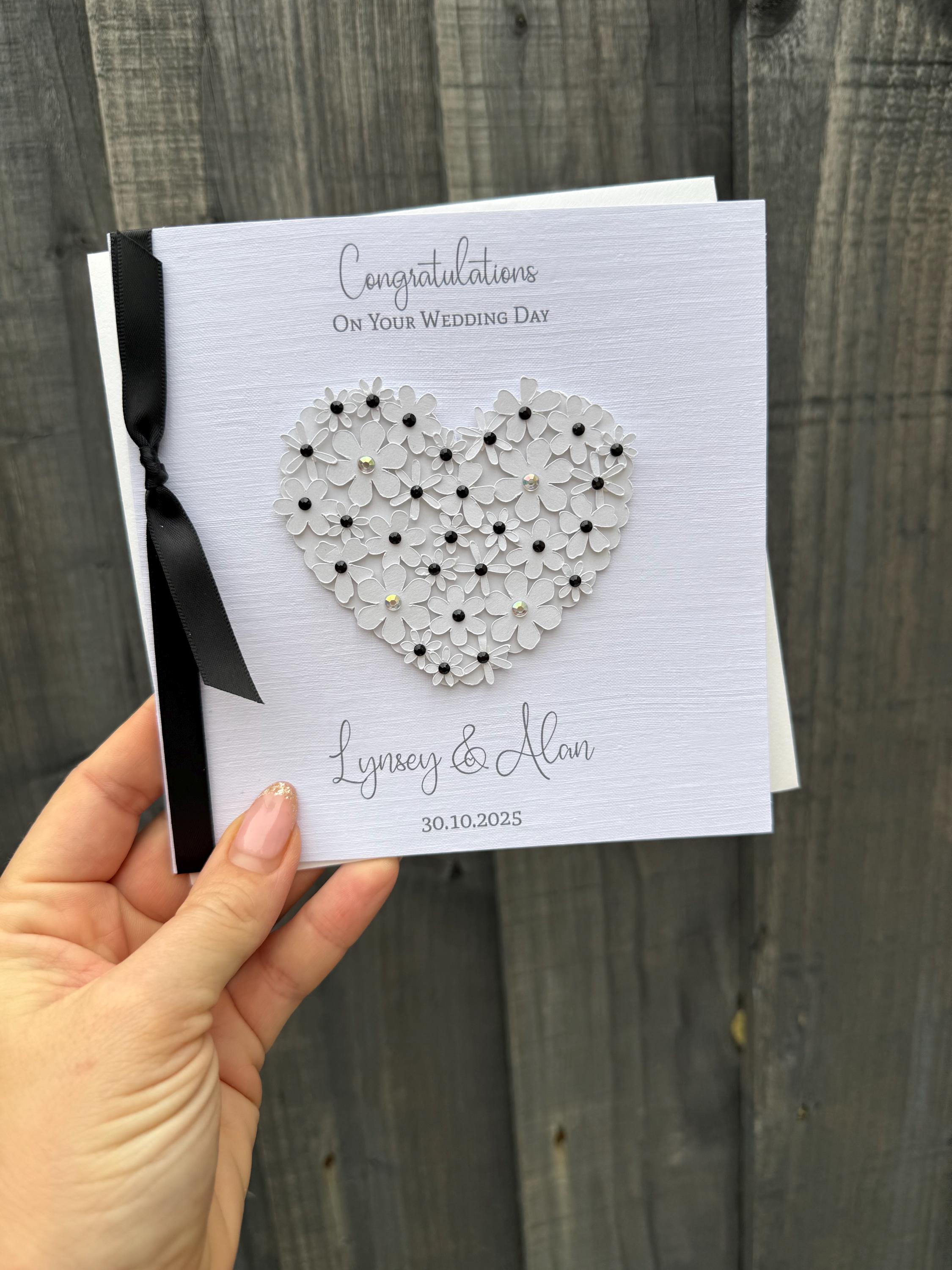 Personalised Handmade Luxury Wedding Day Card. - Etsy UK