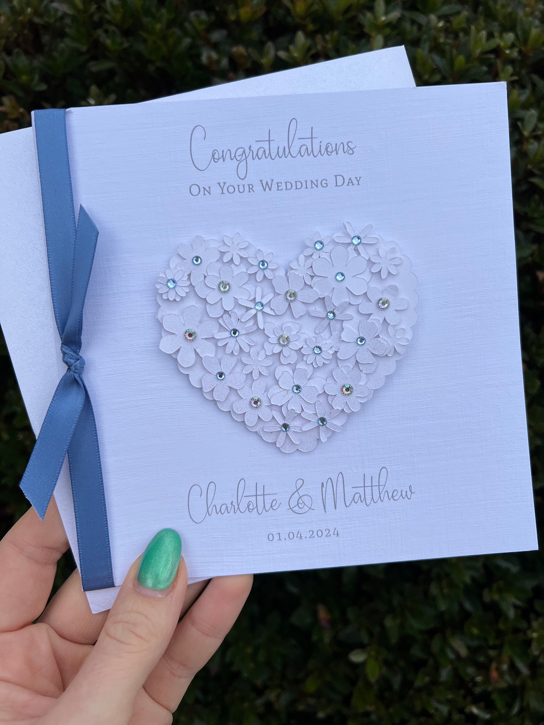 Personalised Handmade Luxury Wedding Day Card. - Etsy UK