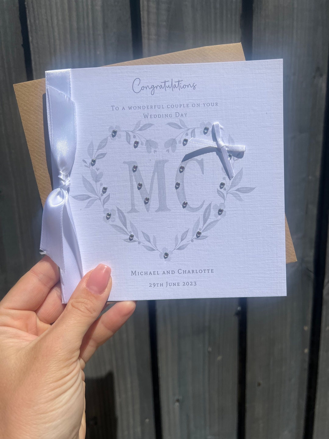 Personalised Handmade Wedding Day Card, Happy Couple - Etsy UK