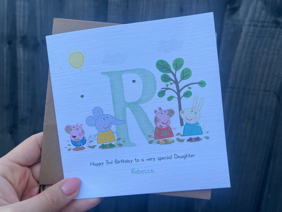 Peppa Pig Personalised Birthday Card. George Pig. Daughter - Etsy
