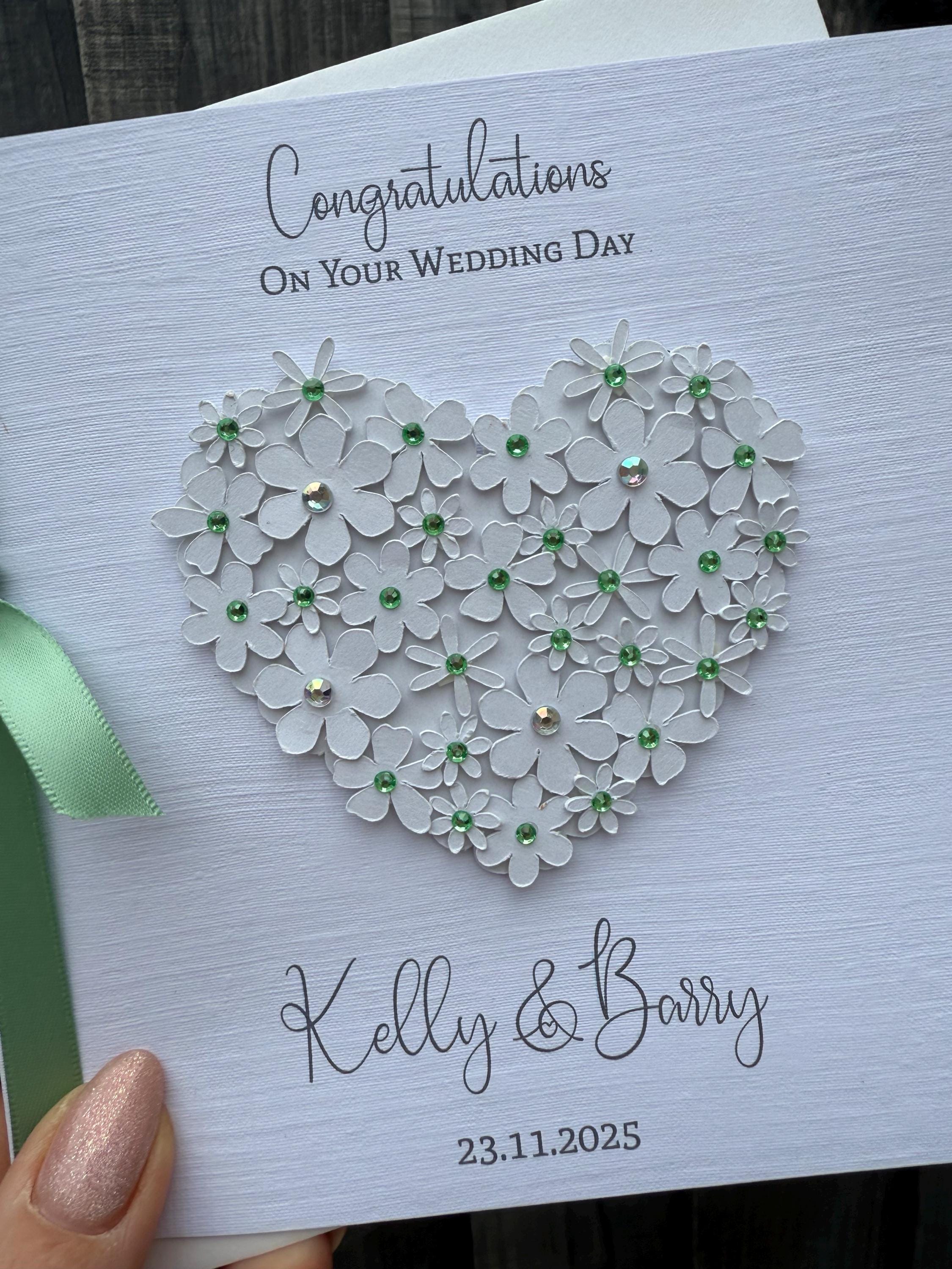 Personalised Handmade Luxury Wedding Day Card. - Etsy UK
