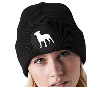 Staffy Beanie Hat | Staffy Hat | Staffy Gift | Gift for Her | Dog Mum Gift | Personalised Dog Gift | Staffordshire Bull Terrier