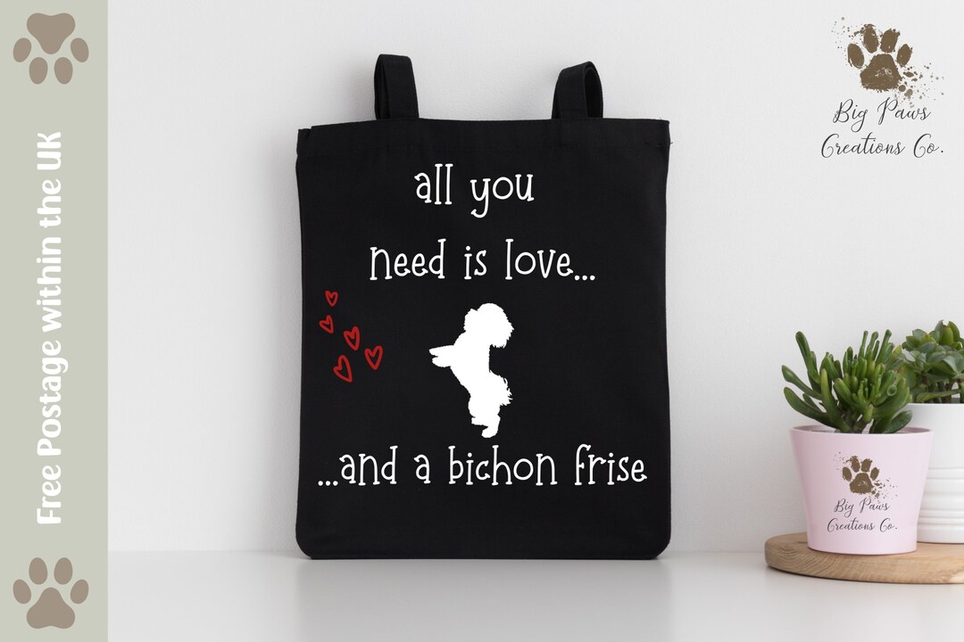 Bichon Frise Foldable Tote Bag - Waterproof Zippered Tote For Groceries & Beach, 15x14"