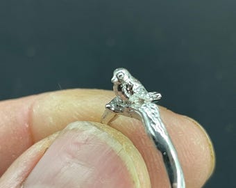 Kleiner Sterling Silber Vogel Ring