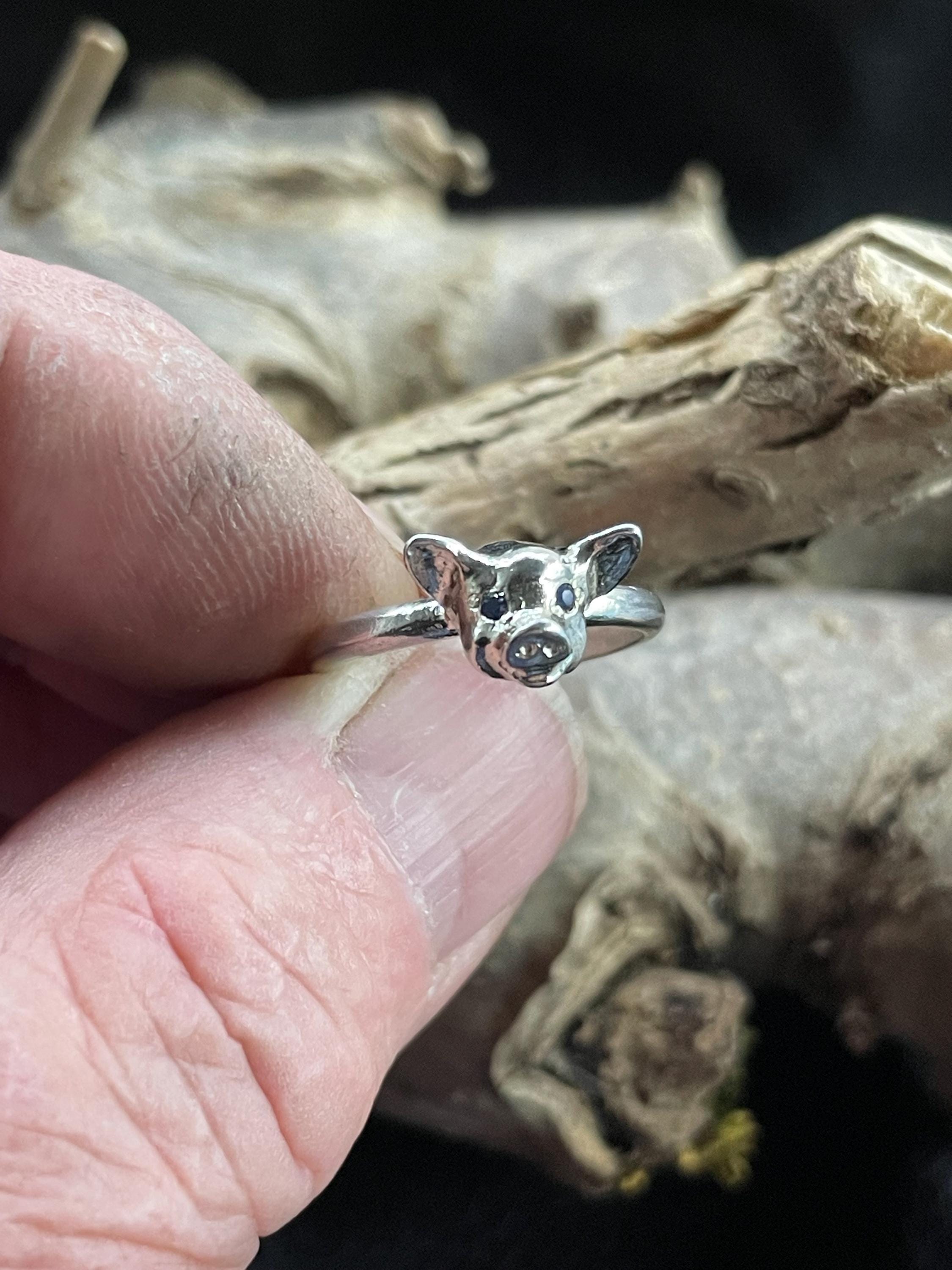 Crazy Pig Memento Mori Silver Ring Nemo Nisi Mors Skull Ring Crazy
