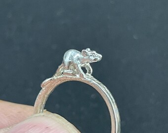 Sterling Silber kleiner Ratte Ring