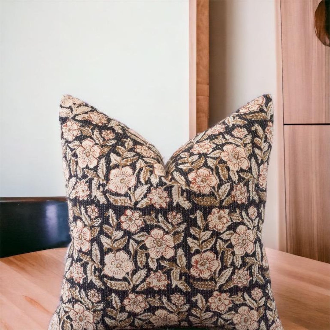 Yellow - Set of 2 Kalamkari Hand Block Print Pillow Covers 32