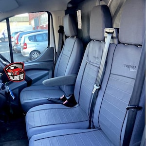 Tailored Fabric Seat Covers FORD TRANSIT CUSTOM 2014 2015 2016 2017 2018 2019 2020 2021 2022
