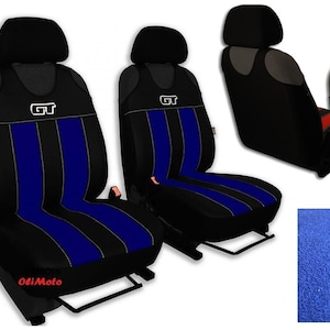 Universal Front Seat Covers Vests T-shirt Artificial Leather & Alicante 1+1