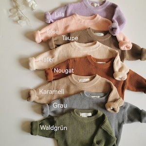 Grobstrick Pullover mit Personalisierung chunky knit sweater personalized personalisierte pullover namenspullover Name sweater Bild 10