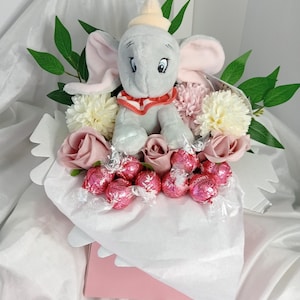 Lindor Chocolate Flower Bouquet, Dumbo Toy, Baby Shower Gift
