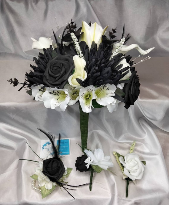 Black and white clearance corsage