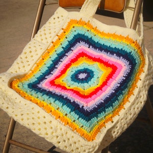 Square Motif Shopping Bag