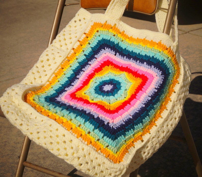 Square Motif Shopping Bag