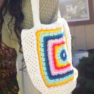 Square Motif Shopping Bag