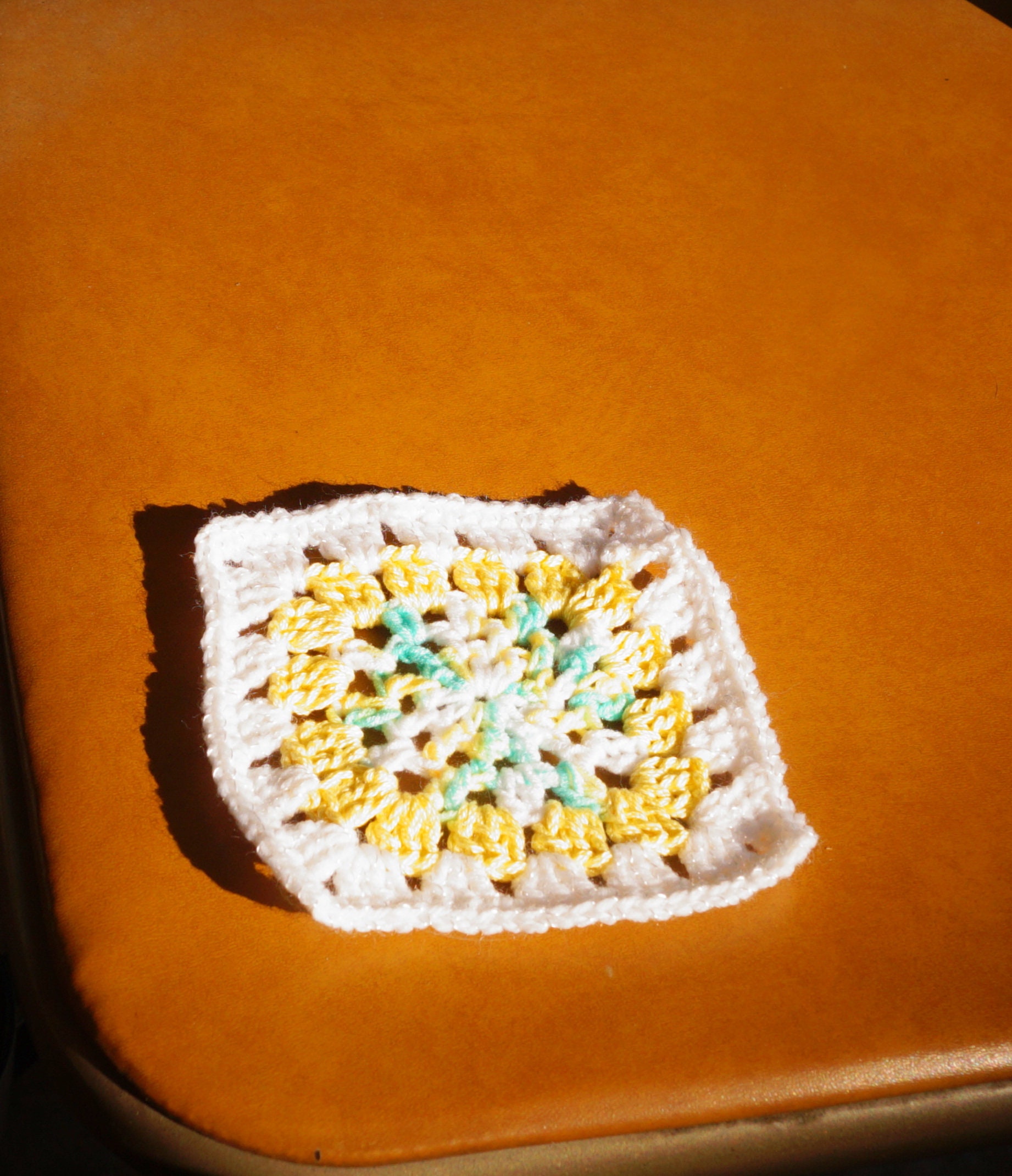 Handmade Crochet Granny Square Mug Rugs in Rainbow & White Colors or ...