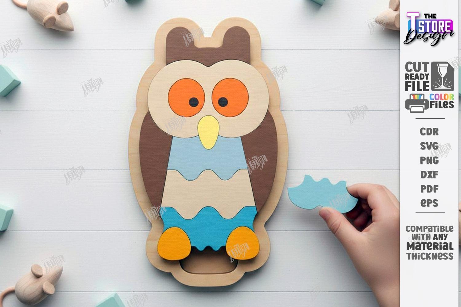 Montessori Puzzle SVG Laser Cut - Animal Puzzle for Kids - Toddler ...