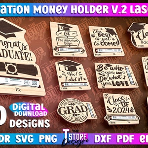 Cinnvoice Graduation Gifts 2025 Money Holder Wooden