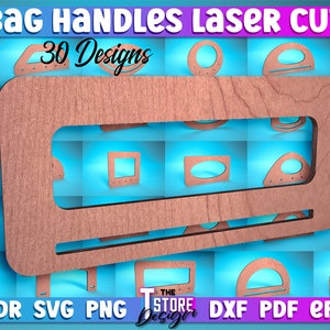 Taschengriffe Laser Cut Bundle | Accessoires Laser Design | Laser Cut SVG Bundle | CNC Dateien