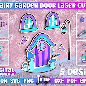 Elf House Door Lasercut | Fairy Garden Door Design | Multilayered Fairy Door | Fairy door for kids room| Fairy garden | Tooth Fairy door