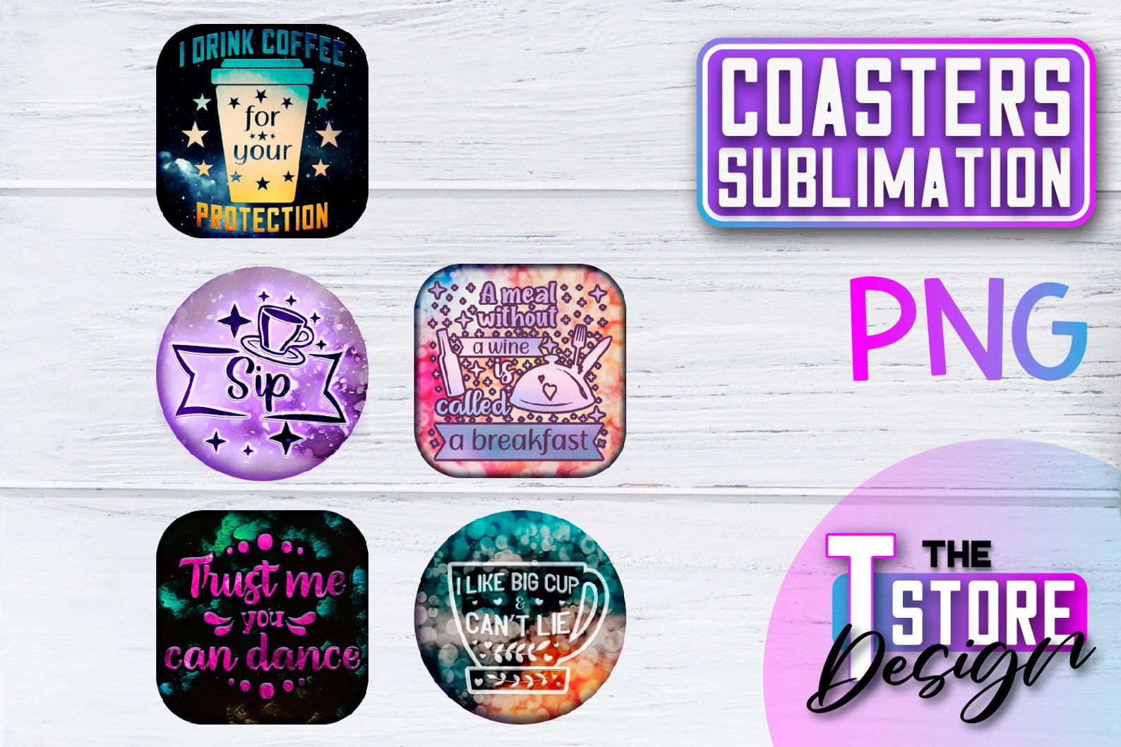 Coasters Sublimation PNG Design Funny Sarcastic - Etsy