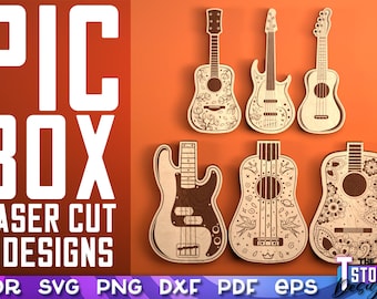 Pic Box Laser Cut SVG Bundle / Pic Box SVG Diseño / Archivos de corte láser / Archivos CNC
