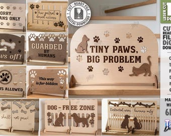 3d pets barrier laser cut bundle, wooden stairs gate for dogs svg, dog stopper svg, pet stoper laser cut, wood stair barrier, pet quotes svg