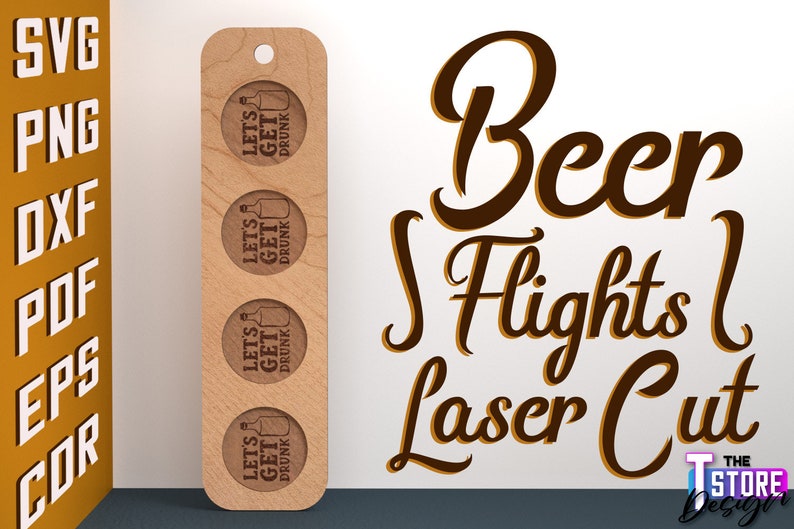 Beer Flights Laser Cut | Alcohol SVG Design | Laser Cut Files - Etsy