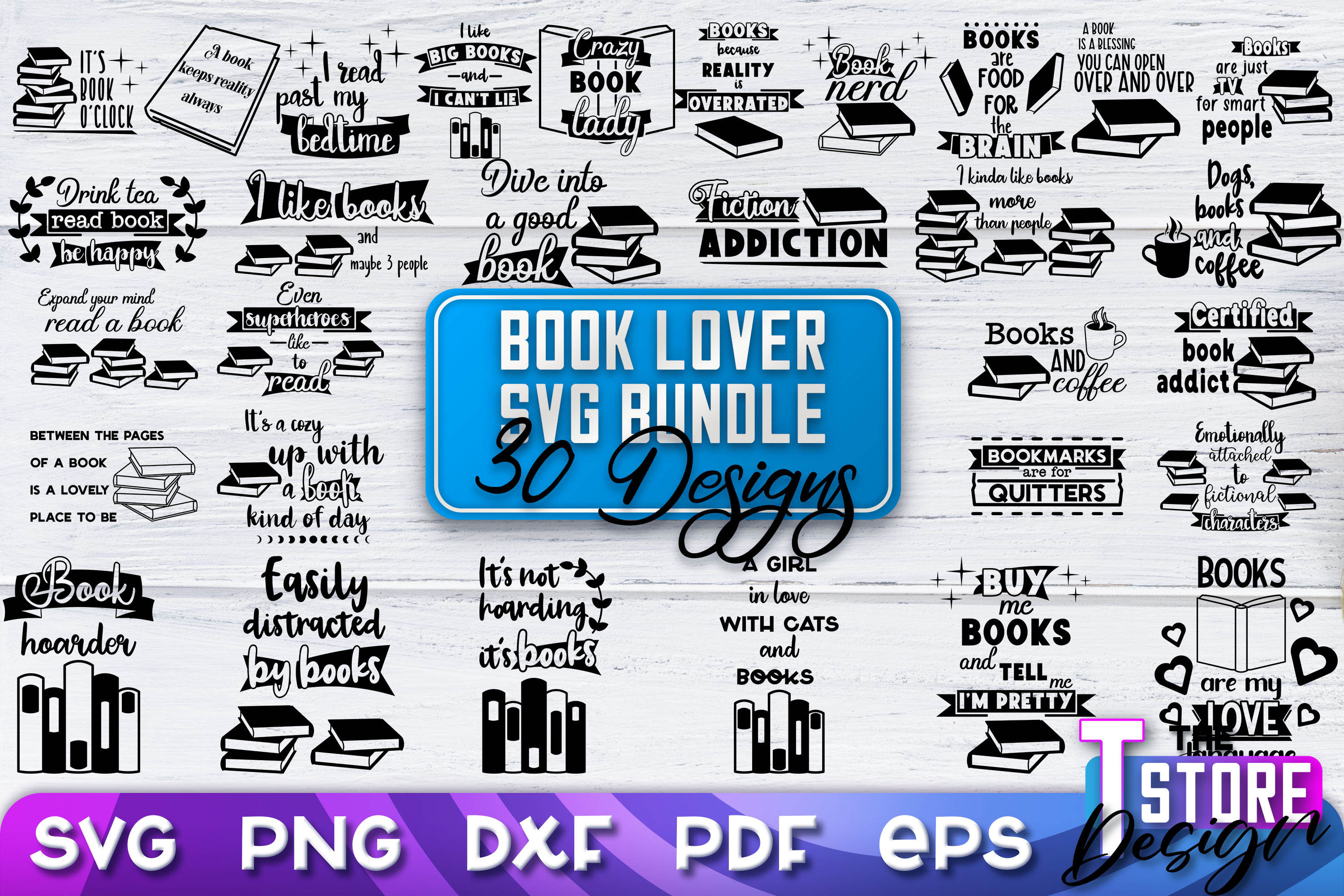 Book Lover SVG Funny Quotes SVG Reading SVG Bundle - Etsy
