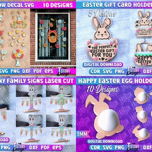 Easter Mega Bundle Mega Easter SVG Bundle Easter Laser Cut Mega Bundle Easter Lasercut Designs 3D Happy Easter lasercut zdjęcie 3