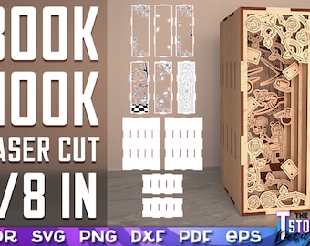 Book Nook SVG Design | Laser Cut Files | CNC Files