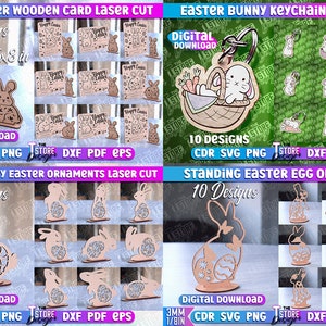 Easter Mega Bundle Mega Easter SVG Bundle Easter Laser Cut Mega Bundle Easter Lasercut Designs 3D Happy Easter lasercut zdjęcie 5