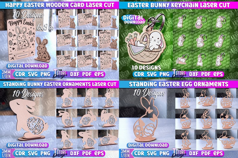 Easter Mega Bundle Mega Easter SVG Bundle Easter Laser Cut Mega Bundle Easter Lasercut Designs 3D Happy Easter lasercut zdjęcie 5