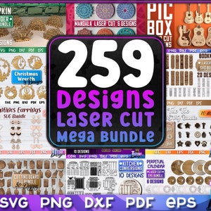 Laser Cut SVG Mega Bundle | Engraving SVG | CNC Files